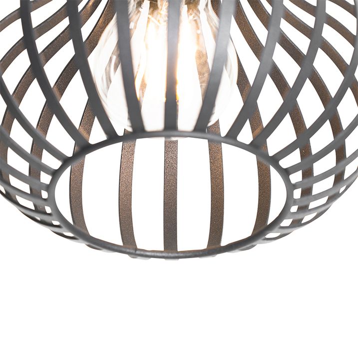 Moderne loftslampe sort 18 cm - Saffira