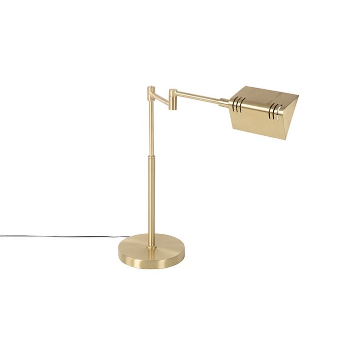 Designová stolní lampa zlatá vč. LED s dotykovým stmívačem - Notia