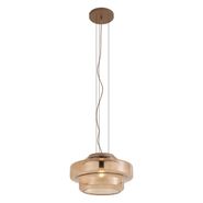 Retro-pendellampa-mörk-brons-med-bärnstensfärgat-glas---Barb