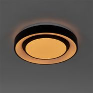 Plafonnier-moderne-noir-38-cm-avec-LED-et-RGB---Jochie