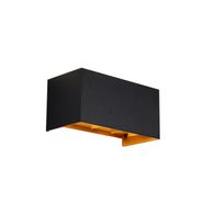Zunanja-stenska-svetilka-črna-z-zlatom,-vključno-z-LED-4-luč-IP54---Edwin