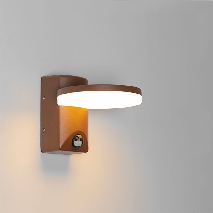 Lampada da parete per esterni marrone ruggine incl. LED IP54 sensore di movimento - Esmee