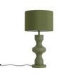 Retro-tafellamp-groen-met-stoffen-kap---Captain