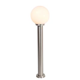 Moderne udendørs pullertlampe stål rustfrit stål 100 cm med plastikkugle IP44 - Sfera