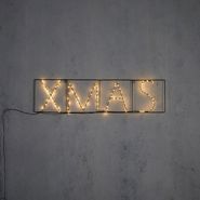 Karácsonyi-fali-lámpa-fekete-XMAS-LED-del,-időzítővel-IP44---Yoro