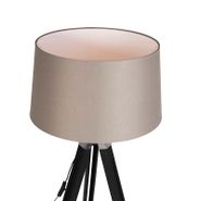 Grīdas-lampa-trījkājis-melna-ar-abažūru-45cm-lina-topa-krāsā