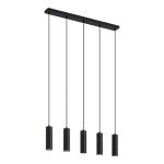 Moderne hanglamp zwart 5-lichts - Jeana