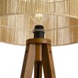 Vintage-gulvlampe-i-tre-med-skjerm-i-beige-papirtau-50/50/25---Tripod-Classic
