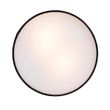 Moderne-plafondlamp-zwart-30-cm-met-gouden-binnenkant---Drum