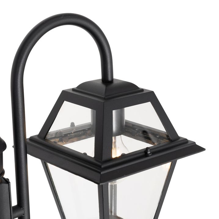 Lanterne d'extérieur classique noire 235 cm 2 lumières IP44 - Berta
