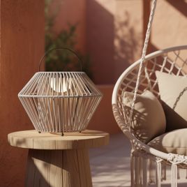 Bohemian tafellamp grijs incl. LED 3-staps dimbaar IP54 solar oplaadbaar - Duco