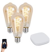 Set-od-3-pametne-E27-prigušive-LED-žarulje-ST64-4.9W-320-lm-2500K-uklj.-Zigbee-Smart-Hub