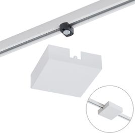 Stropná doska pre 1-fázovú koľajnicu biela štvorcová - Slimline