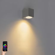 Aplique-inteligente-negro-con-WiFi-GU10-IP44---Baleno