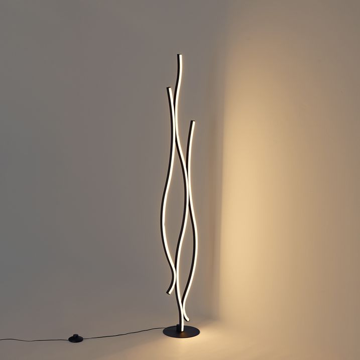 Design vloerlamp zwart incl. LED dimbaar - Ying