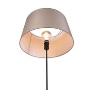 Lámpara-de-pie-negra-con-pantalla-de-lino-topo-45-cm-regulable---Parte