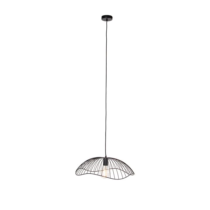 Lampă suspendată de design neagră 50 cm - Pua