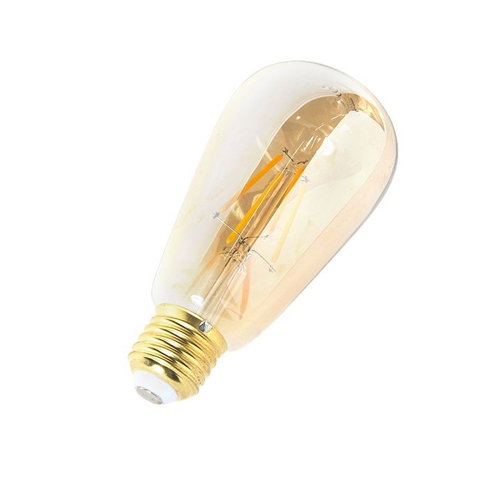 Lâmpada de filamento LED regulável E27 ST64 goldline 5W 380 lm 2200K