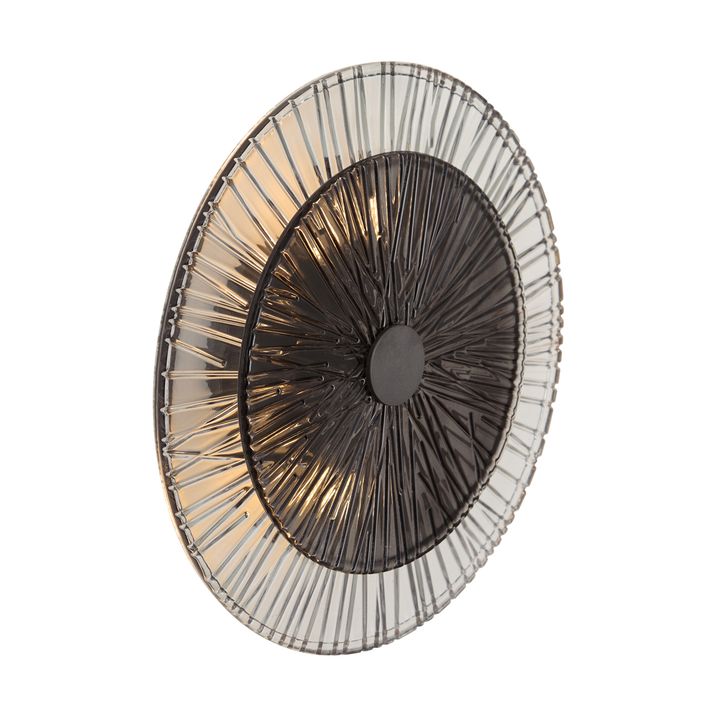 Design wandlamp gunmetal met smoke glas 2-lichts - Moonstruck