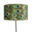 Stojaca-lampa-čierna-s-tienidlom-z-zamatu-Peacock-so-zlatom-35-cm---Parte