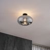 Art Deco laelamp must suitsuklaasiga 40 cm - Busa