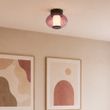 Dizajnerska-plafonska-lampa-crna-18cm-sa-ljubičastim-staklom-uključujući-LED-sa-3-stepenim-prigušivanjem---Margherite