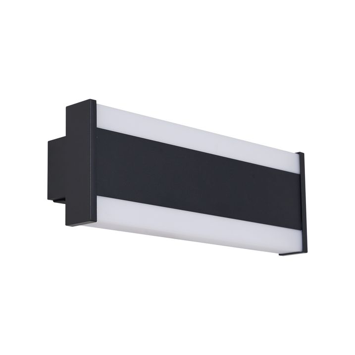 Moderne vegglampe svart 30 cm inkl. LED CCT IP54 - Vanya