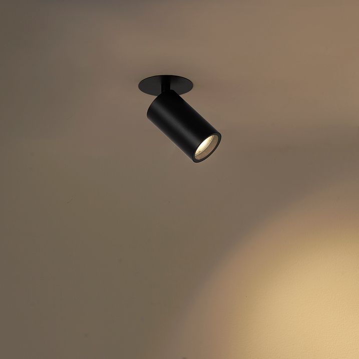 Spot încastrat modern negru GU10 50mm IP44 - Chels