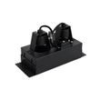 Set-of-6-Recessed-Spotlights-Black-GU10-70mm-2-Light-Trimless---Oneon