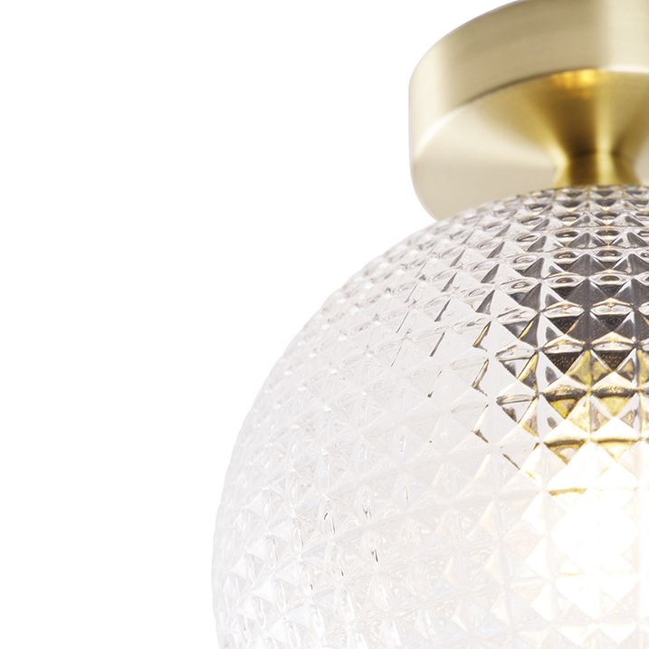 Art Deco mennyezeti lámpa rézzel - Sphere