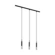 Moderne-skinnesystem-svart-med-3-pendellamper-svart-med-røykglass-1-fase---Slimline-Loyce