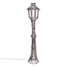 Kerst buiten lantaarn bruin rotan 150cm incl. LED IP44 - Faro
