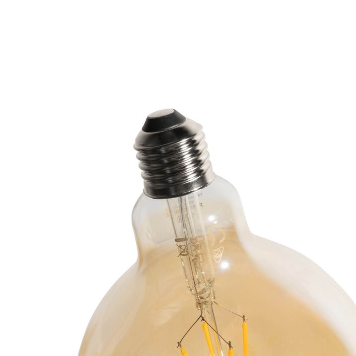 Set me 5 llamba LED E27 të zbehta Gold G125 4.9W 450 lm 2200K