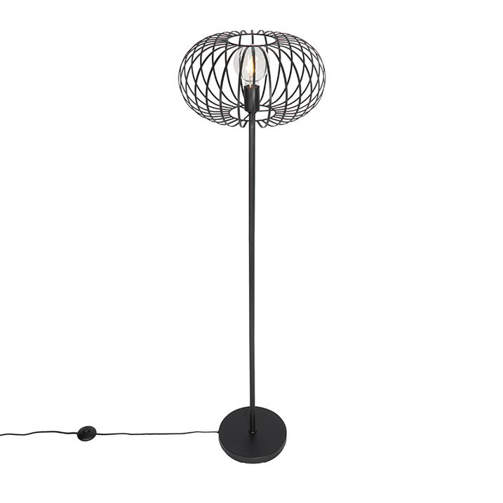 Lampada da terra di design nera - Johanna