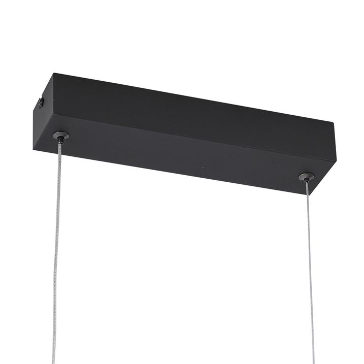 Modernus pakabinamas šviestuvas juodas su LED 3 pakopų reguliavimu - Twirl