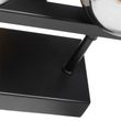 Moderní-nástěnná-lampa-černá-s-kouřovým-sklem-5-světlo---Bianca