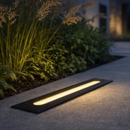 Sodoben-talni-reflektor-črne-barve-30-cm,-vključno-z-LED-IP65---Eline