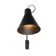 Applique-da-parete-di-design-nera-regolabile---Luna