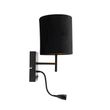 Lampada-da-parete-in-stile-Art-Déco-nera-con-paralume-in-velluto---Stacca