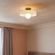 Retro-Deckenleuchte-Bronze-mit-beigem-Glas---Jina