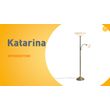 Klasyczna-lampa-podłogowa-brązowa-ze-szkłem-opalowym-2-źródła-światła---Katarina