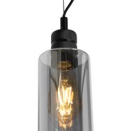 Modern-Pendant-Light-Black-with-Smoke-Glass---Stavelot