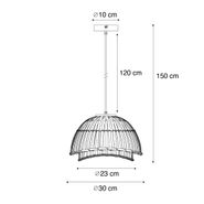 Orijentalna-viseća-lampa-crna-sa-prirodnim-bambusom-30-cm---Pua