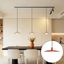 Moderni-sistem-šinske-rasvjete-crni-sa-2-reflektora-i-3-viseće-lampe-narandžaste-1-fazne---Slimline-Uzzy-Panzi
