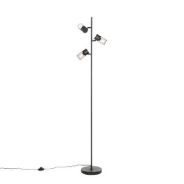 Industrial Floor Lamp Black 3-Light - Jim