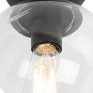 Art-deco-plafondlamp-zwart-met-helder-glas---Pallon