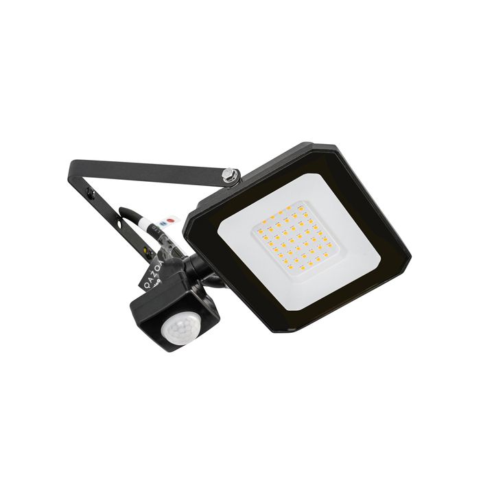 Schwarzer Heizkörper inkl. LED 30W IP65 mit Bewegungssensor - Levana