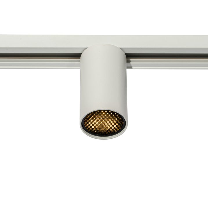 Spot moderne blanc pour système sur rail monophasé GU10 35mm - Iconic Ruby Honey