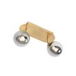 Spot-encastré-or-2-lumières-orientable-avec-verre-fumé---Athènes