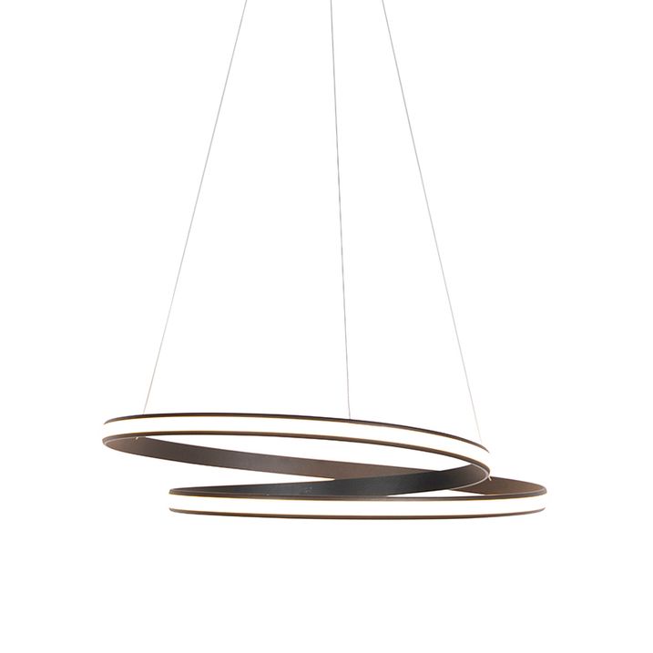 Modern függőlámpa fekete 74 cm LED-del - Rowan